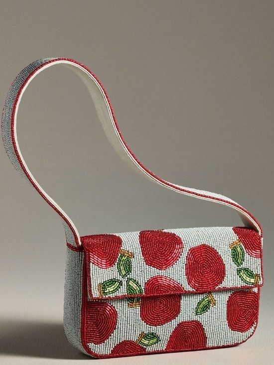 Anthropologie Handbags - Anthropologie The Fiona Beaded Bag Icon Edition Apples NWT